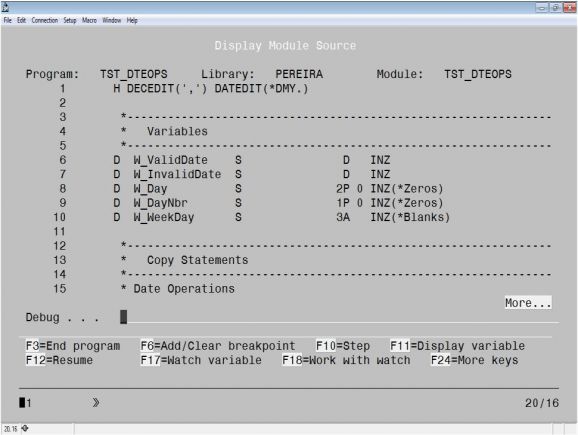 RPG Academy: Debug Done Right ÃƒÆ’Ã†â€™Ãƒâ€ Ã¢â‚¬â„¢ÃƒÆ’Ã¢â‚¬Å¡Ãƒâ€šÃ‚Â¢ÃƒÆ’Ã†â€™Ãƒâ€šÃ‚Â¢ÃƒÆ’Ã‚Â¢ÃƒÂ¢Ã¢â‚¬Å¡Ã‚Â¬Ãƒâ€¦Ã‚Â¡ÃƒÆ’Ã¢â‚¬Å¡Ãƒâ€šÃ‚Â¬ÃƒÆ’Ã†â€™Ãƒâ€šÃ‚Â¢ÃƒÆ’Ã‚Â¢ÃƒÂ¢Ã¢â€šÂ¬Ã…Â¡Ãƒâ€šÃ‚Â¬ÃƒÆ’Ã¢â‚¬Â¦ÃƒÂ¢Ã¢â€šÂ¬Ã…â€œ A Step-by-Step Debug Session, Part 1 - Firgure 1