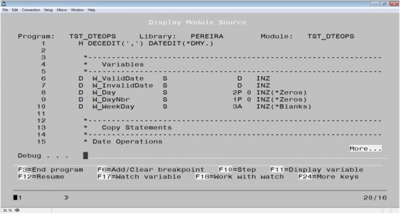 RPG Academy: Debug Done Right - Starting a Debug Session - Figure 1