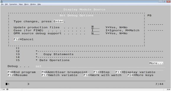 RPG Academy: Debug Done Right - Starting a Debug Session - Figure 4