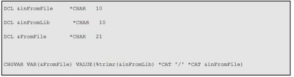 9 Helpful Functions for Working with Variables in CL on IBM i - Figure 1