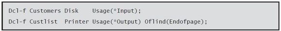 Programming in ILE RPG - Using Declarations - Figure 2