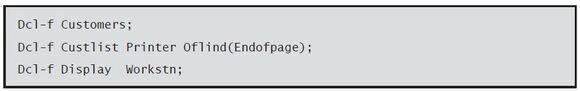 Programming in ILE RPG - Using Declarations - Figure 8